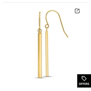 Jared's Chic Gold Bar Drop Earrings